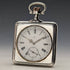 Around 1910 Antique Omega pocket watch with swan engraving square silver side case works well